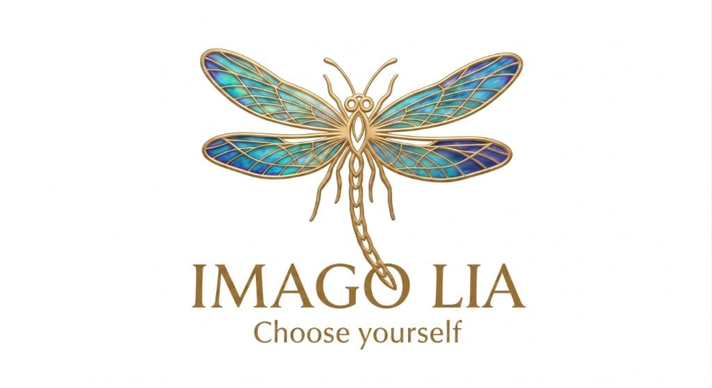 Imagolia Logo mit Libelle und Claim Choose yourself